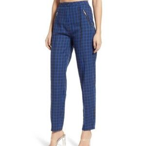 Blue plaid tiger mist pants